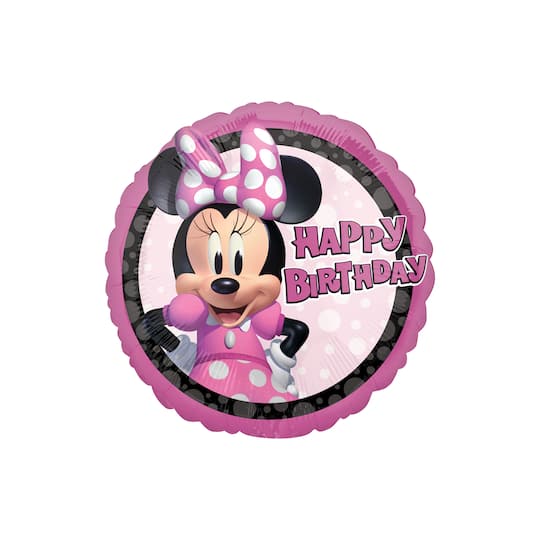 17&#x22; Minnie Birthday Mylar Balloon